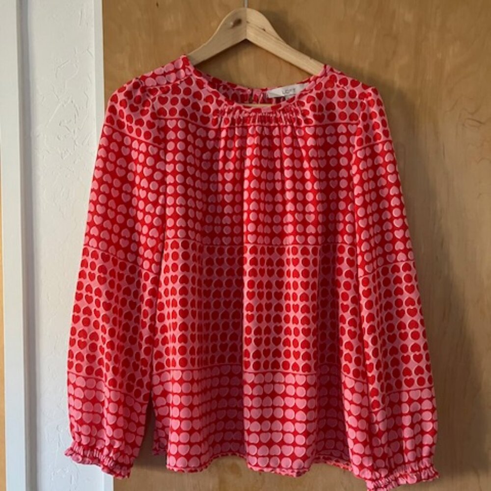 LOFT Hearts Blouse